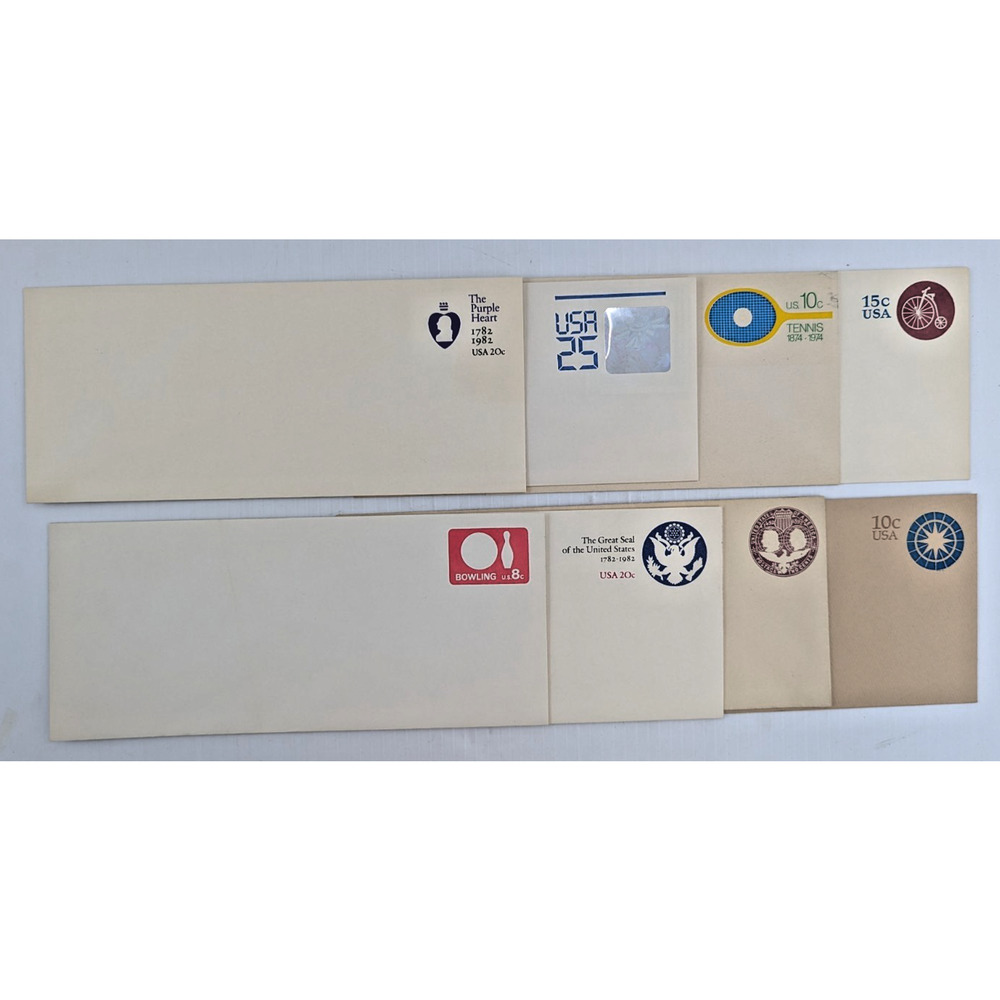 United States Postal Stationery Unused Envelopes Assorted Lot of 8
